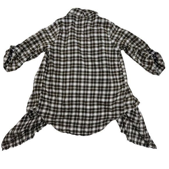 Knox Rose Top Women’s Size XS Open Front Wraparound Lightweight Flannel Plaid - Picture 10 of 12
